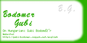 bodomer gubi business card